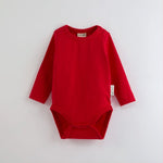 ScandiBugs Own Label Organic Long Sleeve Vest - Roaring Red - ScandiBugs