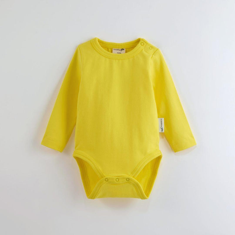 ScandiBugs Own Label Organic Long Sleeve Vest - Sunshine Yellow - ScandiBugs