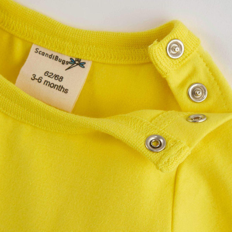 ScandiBugs Own Label Organic Long Sleeve Vest - Sunshine Yellow - ScandiBugs