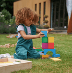 TickiT Rainbow Wooden Jumbo Block Set - ScandiBugs