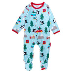 Toby Tiger Organic Penguin's Christmas Print Babygrow - ScandiBugs