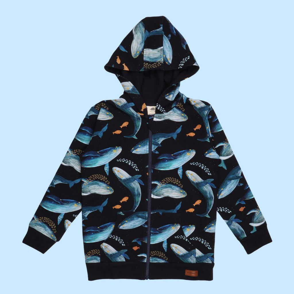 Walkiddy Humpback Whales Hooded Jacket - ScandiBugs