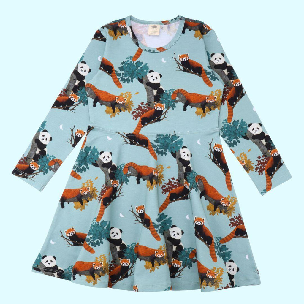 Walkiddy Panda Friends Long Sleeve Spin Dress - ScandiBugs