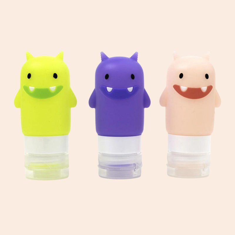 Yumbox Funny Monsters - Silicone Condiment Squeeze Bottles - Set of 3 - ScandiBugs