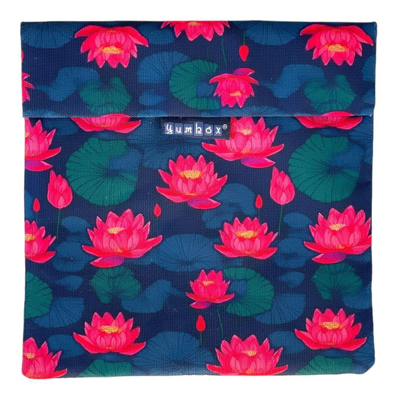 Yumbox Reusable Sandwich Bag - Set of 2 - Navy & Lotus Flowers - ScandiBugs