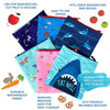 Yumbox Reusable Sandwich Bag - Set of 2 - Pacific Shark & Funny Monsters - ScandiBugs
