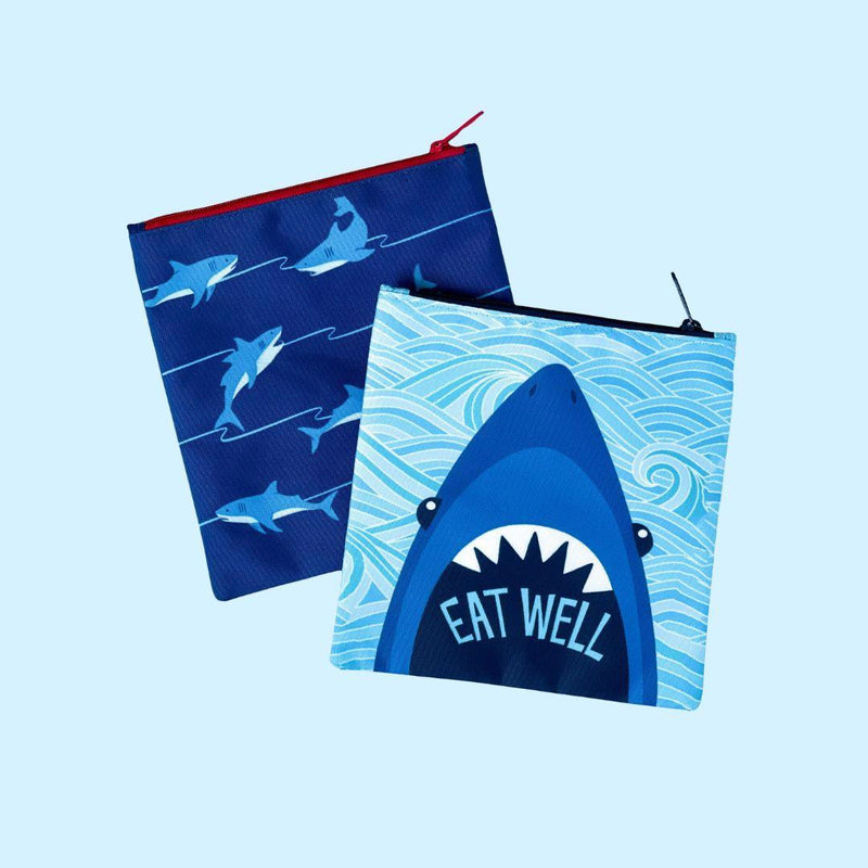 Yumbox Reusable Sandwich Bag - Set of 2 - Sharks Duo - ScandiBugs