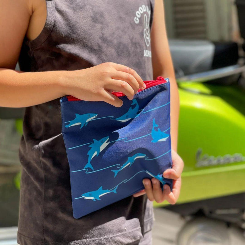 Yumbox Reusable Sandwich Bag - Set of 2 - Sharks Duo - ScandiBugs