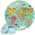 Boppi 150 Piece Round Jigsaw Puzzle - World Map - ScandiBugs