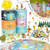 Boppi 150 Piece Round Jigsaw Puzzle - World Map - ScandiBugs