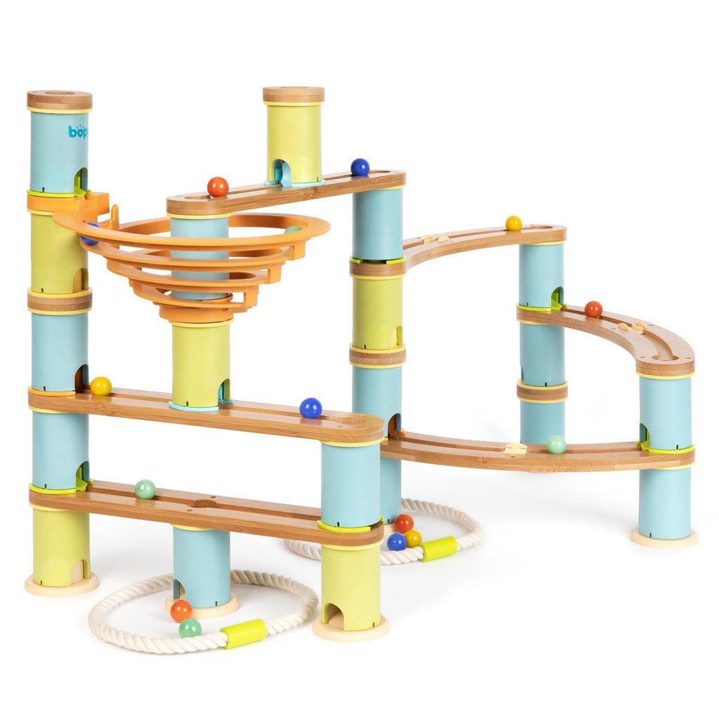 Boppi Wooden Bamboo Marble Run - Advanced Pack - ScandiBugs