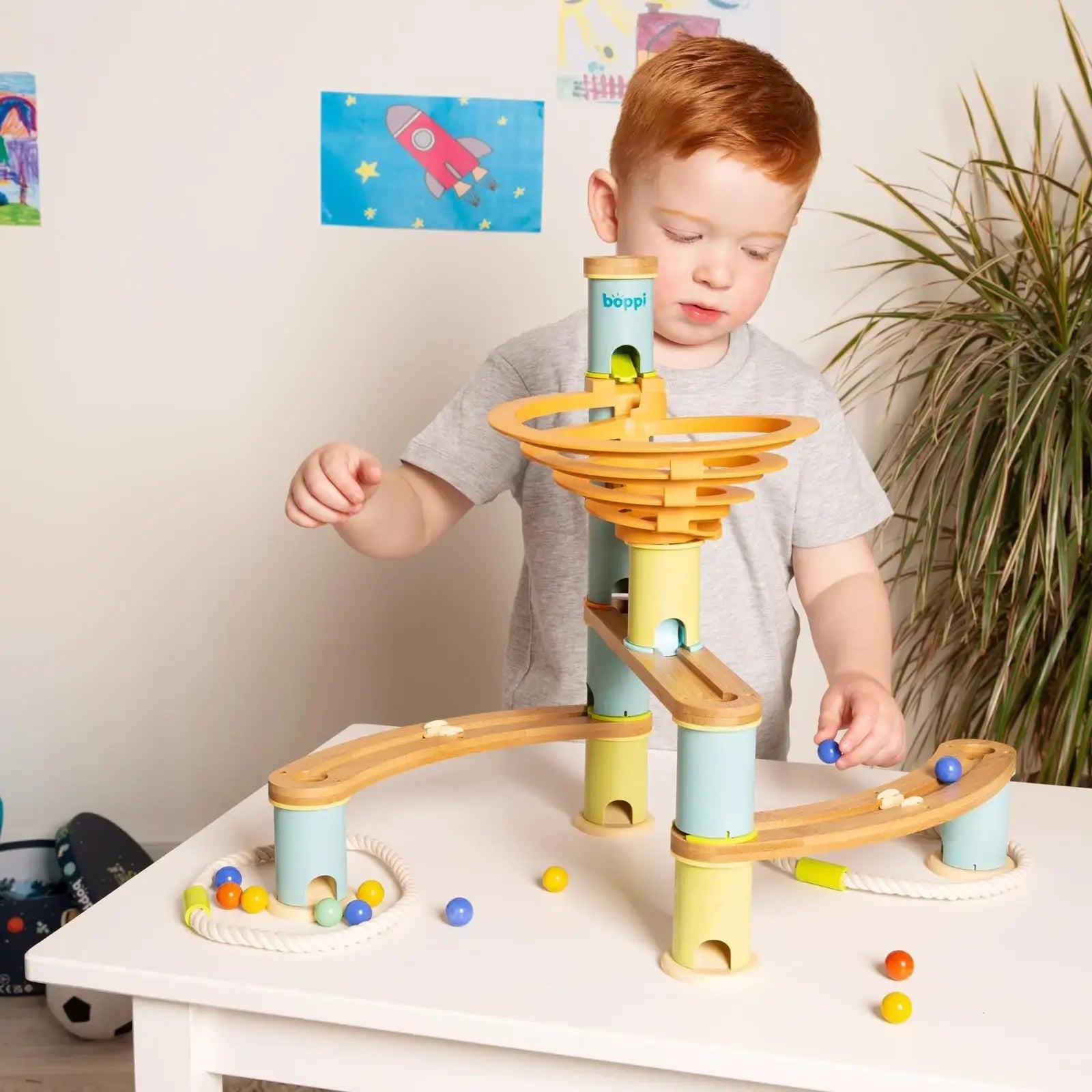 Boppi Wooden Bamboo Marble Run Starter Pack ScandiBugs