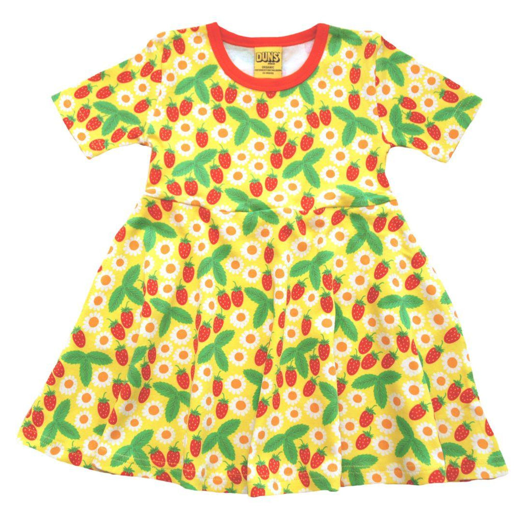 DUNS - Strawberry Buttercup - Short Sleeve Skater Dress - ScandiBugs