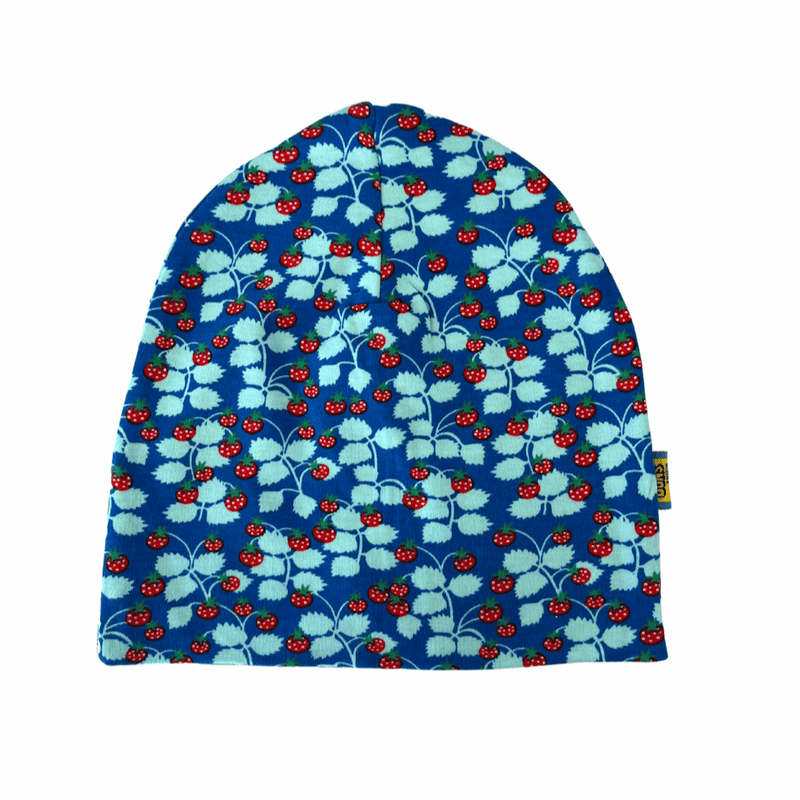 DUNS Wild Strawberries - Blue - Double Layer Beanie Hat : ScandiBugs