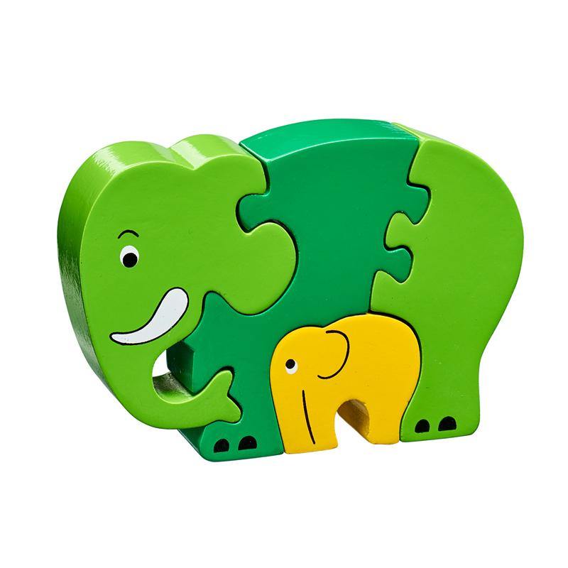 Lanka Kade Green Elephant & Baby Jigsaw : ScandiBugs