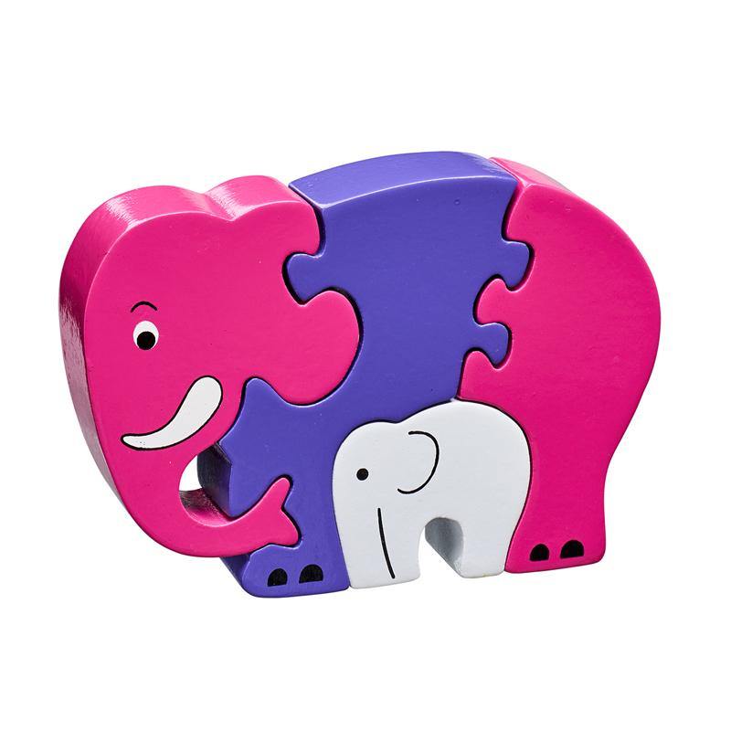 Lanka Kade Pink Elephant & Baby Jigsaw : ScandiBugs