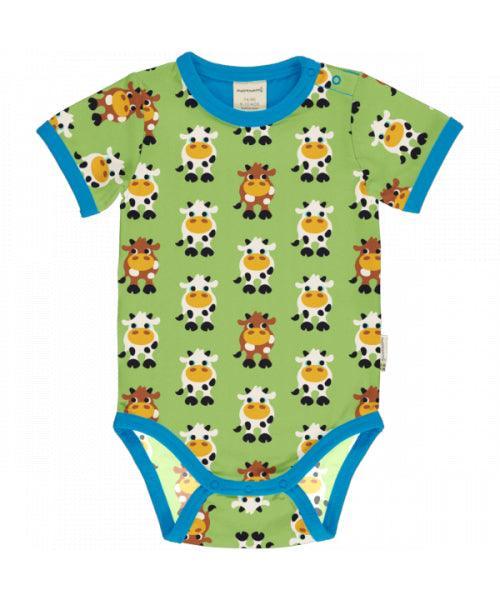 Maxomorra Cow Short Sleeve Bodysuit : ScandiBugs