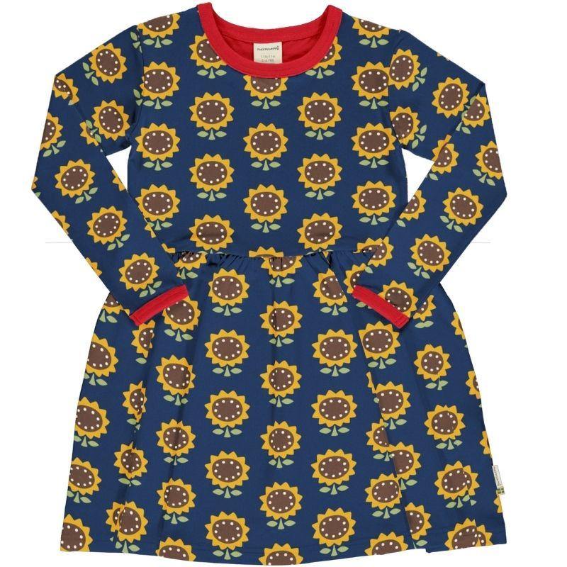 Maxomorra Sunflower Long Sleeve Spin Dress : ScandiBugs