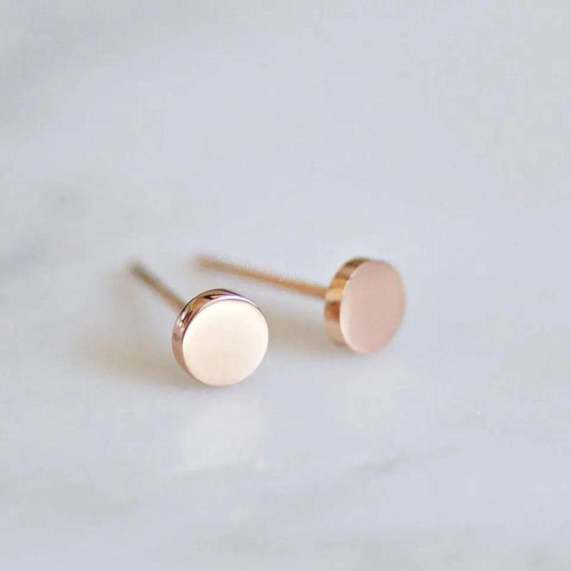 Minimalist Round Hypoallergenic Stud Earrings - ScandiBugs