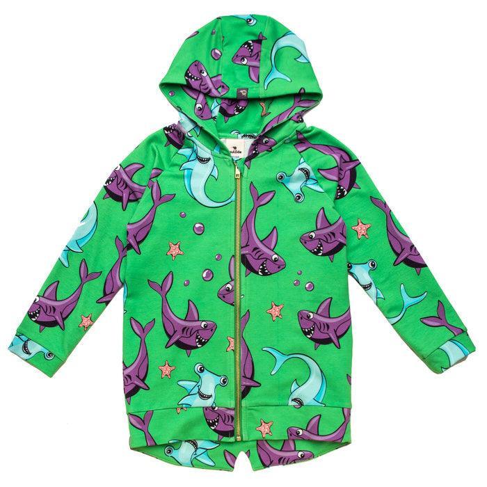 Mullido Green Sharks Hoody - ScandiBugs