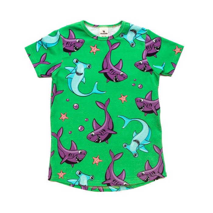 Mullido Green Sharks T-Shirt - ScandiBugs