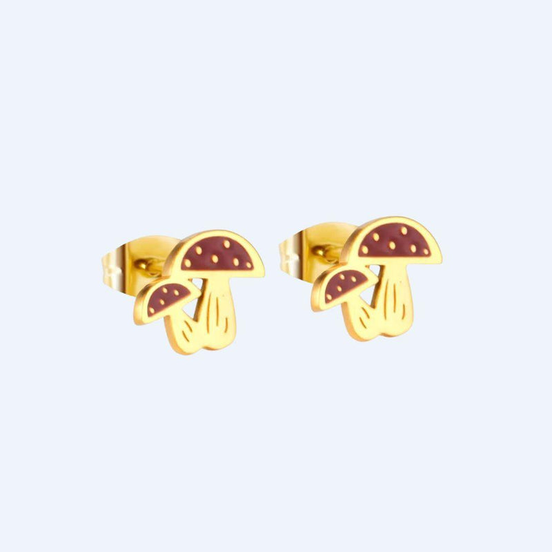Mushroom Hypoallergenic Stud Earrings - ScandiBugs