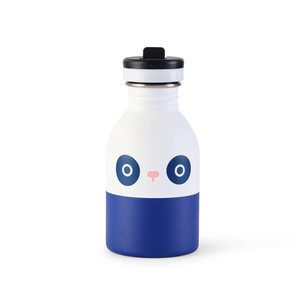 Noodoll Stainless Steel Bottle - Ricebamboo Panda - Blue/White - ScandiBugs