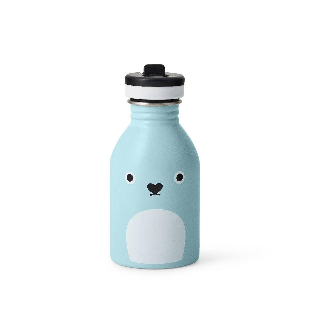 Noodoll Stainless Steel Bottle - Ricepudding Bear - Blue - ScandiBugs