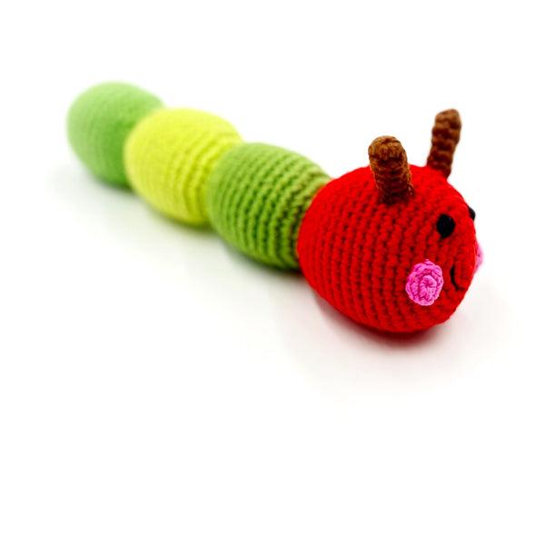 Pebble Caterpillar Rattle - Green : ScandiBugs
