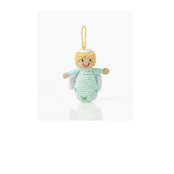 Pebble Christmas Decoration - Turquoise Angel - ScandiBugs