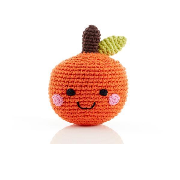 Pebble Friendly Fruit Rattle - Orange : ScandiBugs