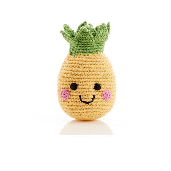 Pebble Friendly Fruit Rattle - Pineapple : ScandiBugs