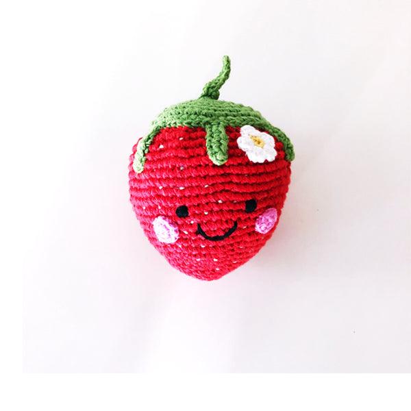 Pebble Friendly Fruit Rattle - Strawberry : ScandiBugs
