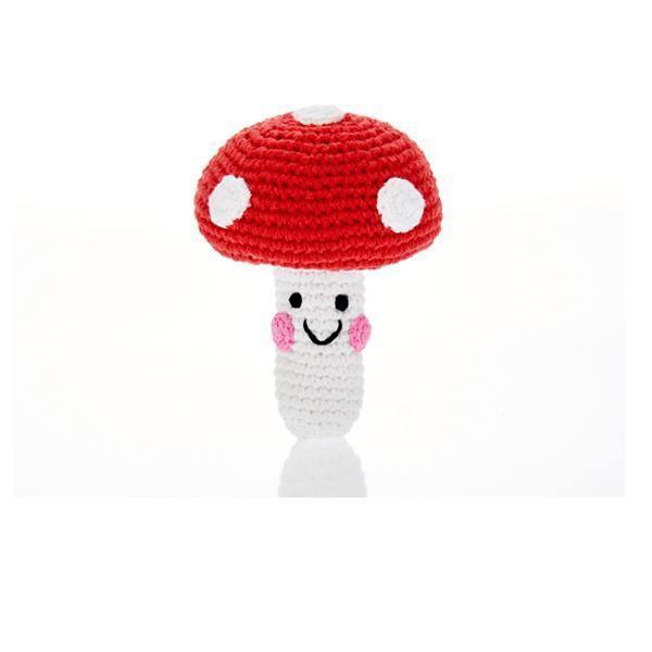 Pebble Friendly Vegetable Rattle - Red Toadstool : ScandiBugs