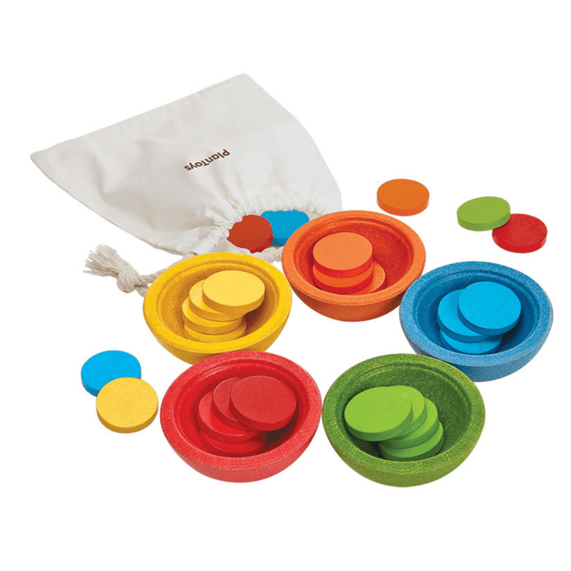 Plan Toys Wooden Sort & Count Cup Set : ScandiBugs