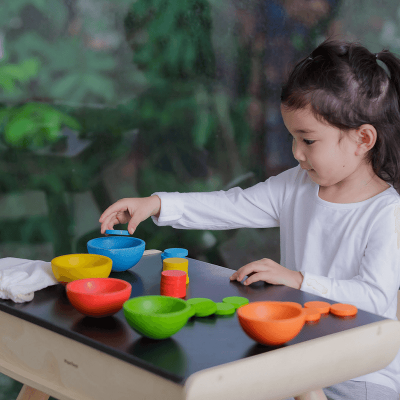 Plan Toys Wooden Sort & Count Cup Set : ScandiBugs