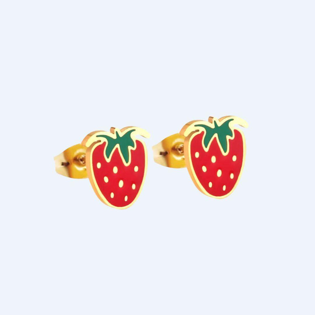 Strawberry Hypoallergenic Stud Earring - ScandiBugs