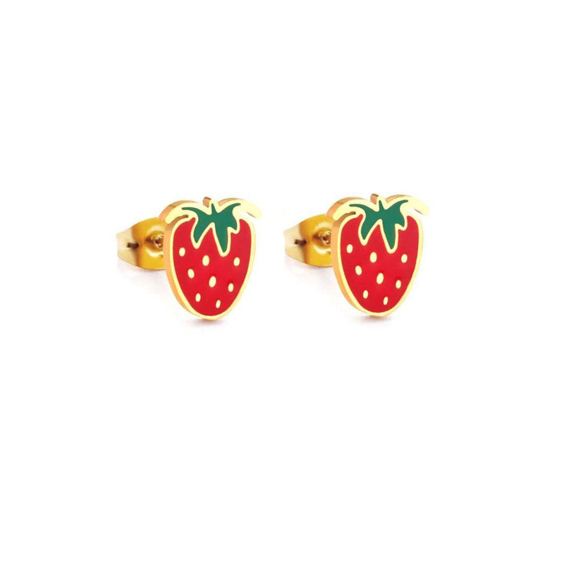 Strawberry Hypoallergenic Stud Earring - ScandiBugs