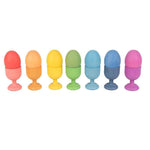 TickiT Rainbow Wooden Egg Cups - Pack of 7 : ScandiBugs