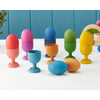 TickiT Rainbow Wooden Egg Cups - Pack of 7 : ScandiBugs