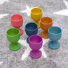 TickiT Rainbow Wooden Egg Cups - Pack of 7 : ScandiBugs