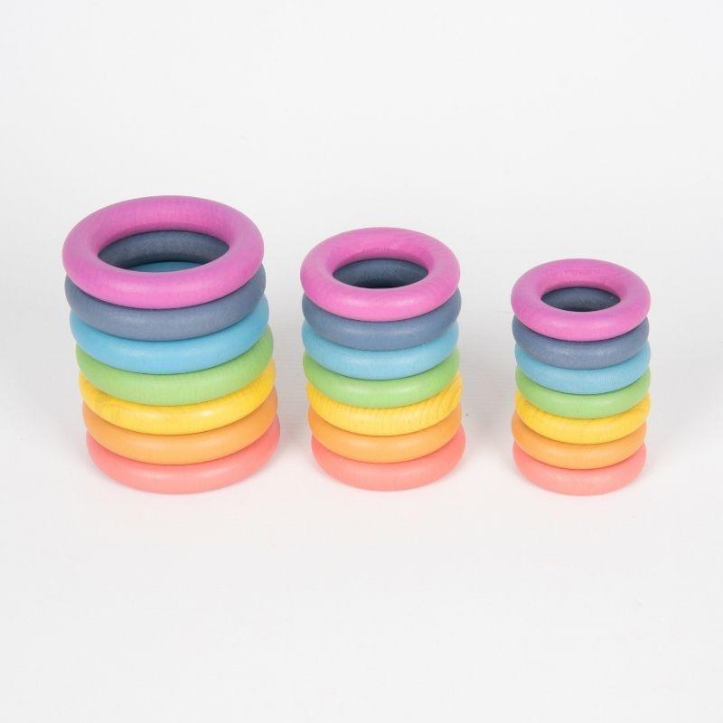 TickiT Rainbow Wooden Rings : ScandiBugs