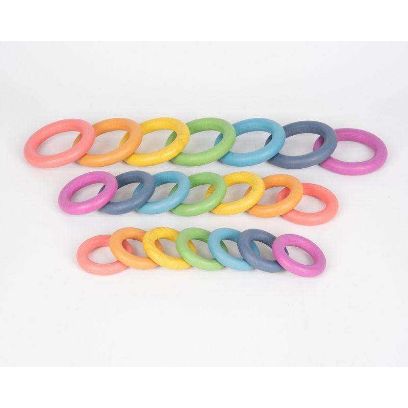 TickiT Rainbow Wooden Rings : ScandiBugs