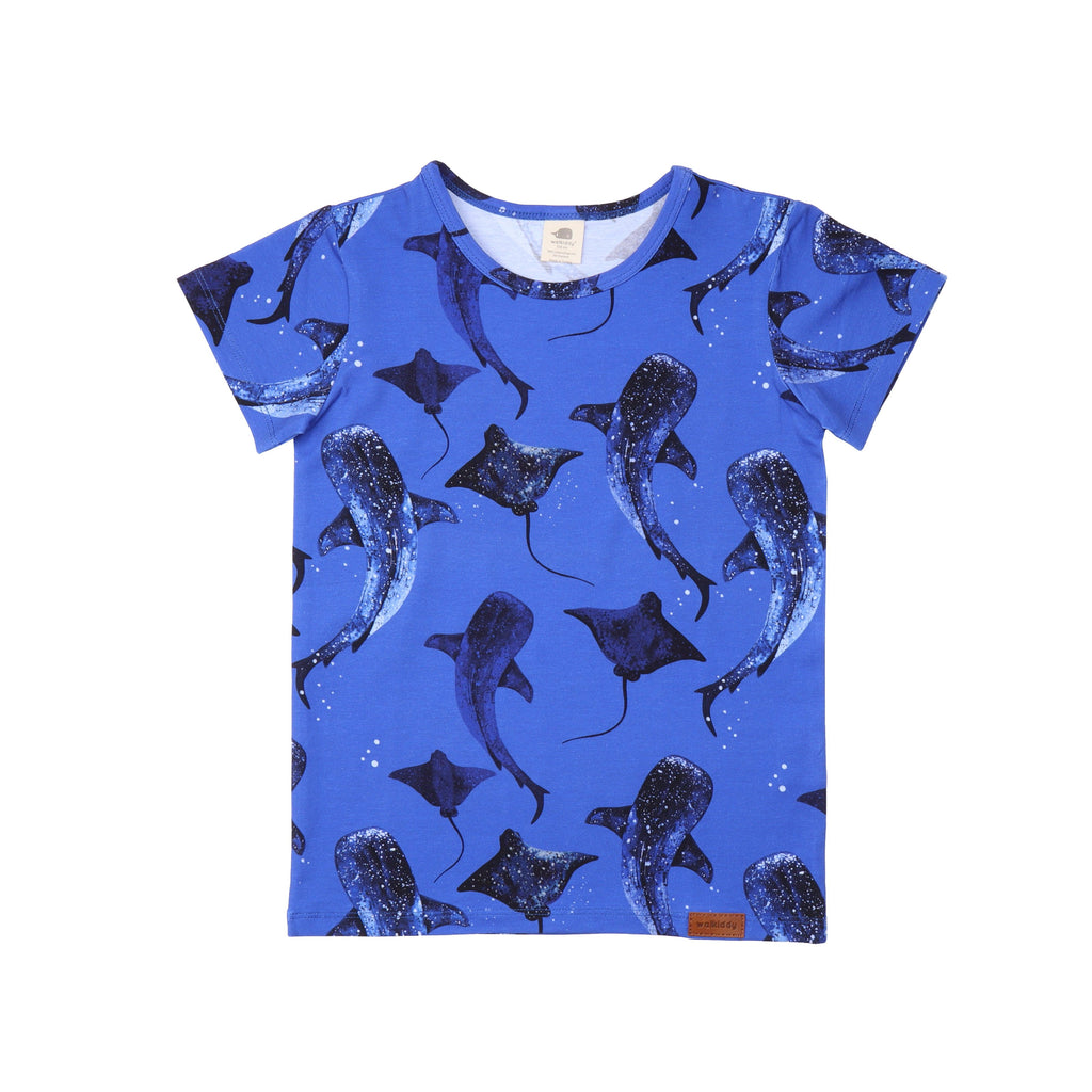 Walkiddy Whales & Eagle Rays Short Sleeve T-Shirt : ScandiBugs