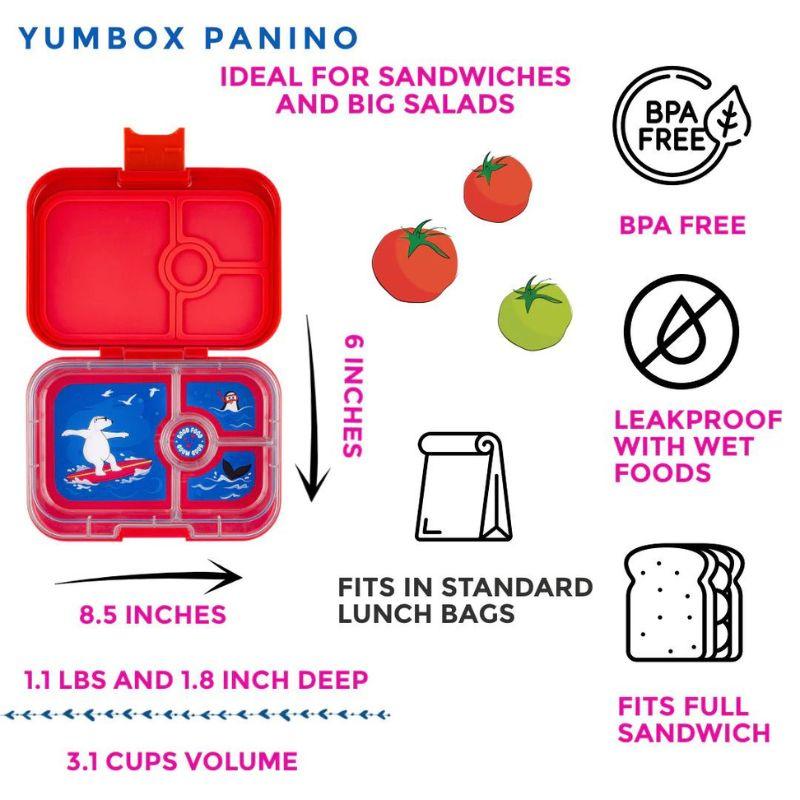 Yumbox Panino Leakproof Sandwich Friendly Bento Lunch Box - Various Colours - ScandiBugs
